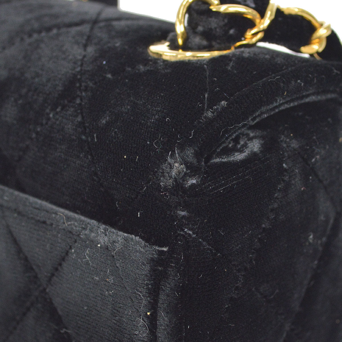 CHANEL 1991-1994 Cube Flap Mini Black Velvet