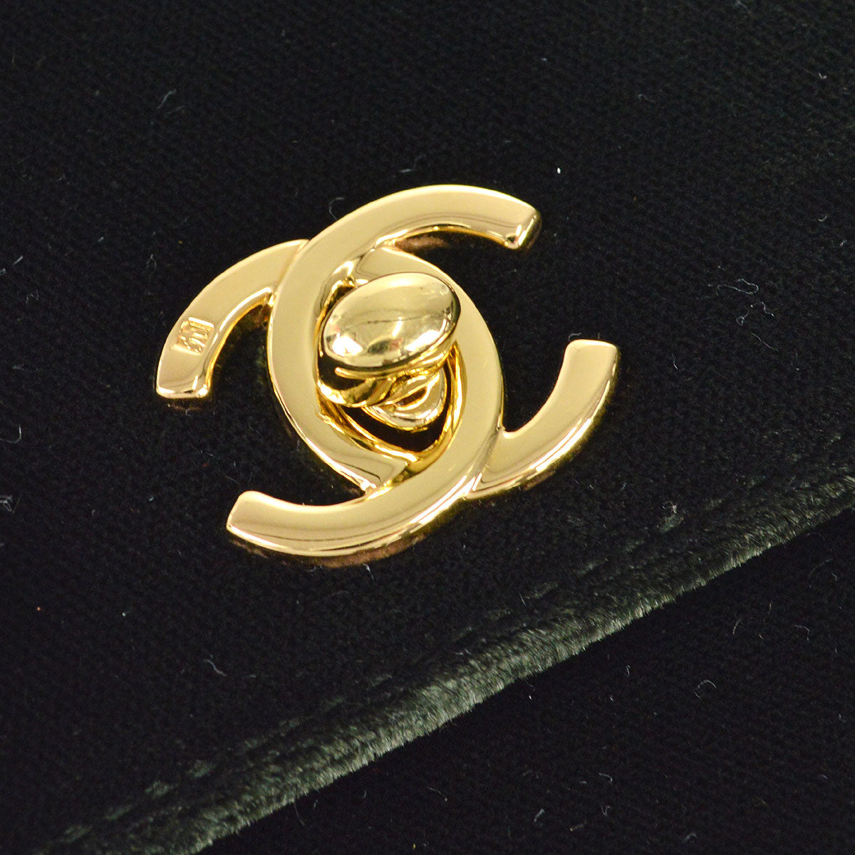 CHANEL * 1994-1996 Handbag Dark Green Velvet