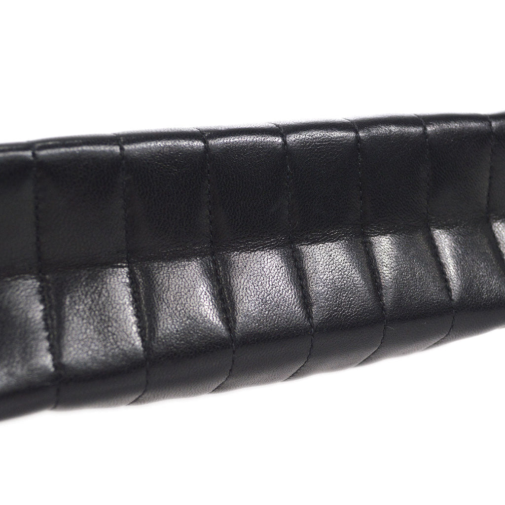 CHANEL 1991-1994 Vertical Straight Flap Mini Black Lambskin