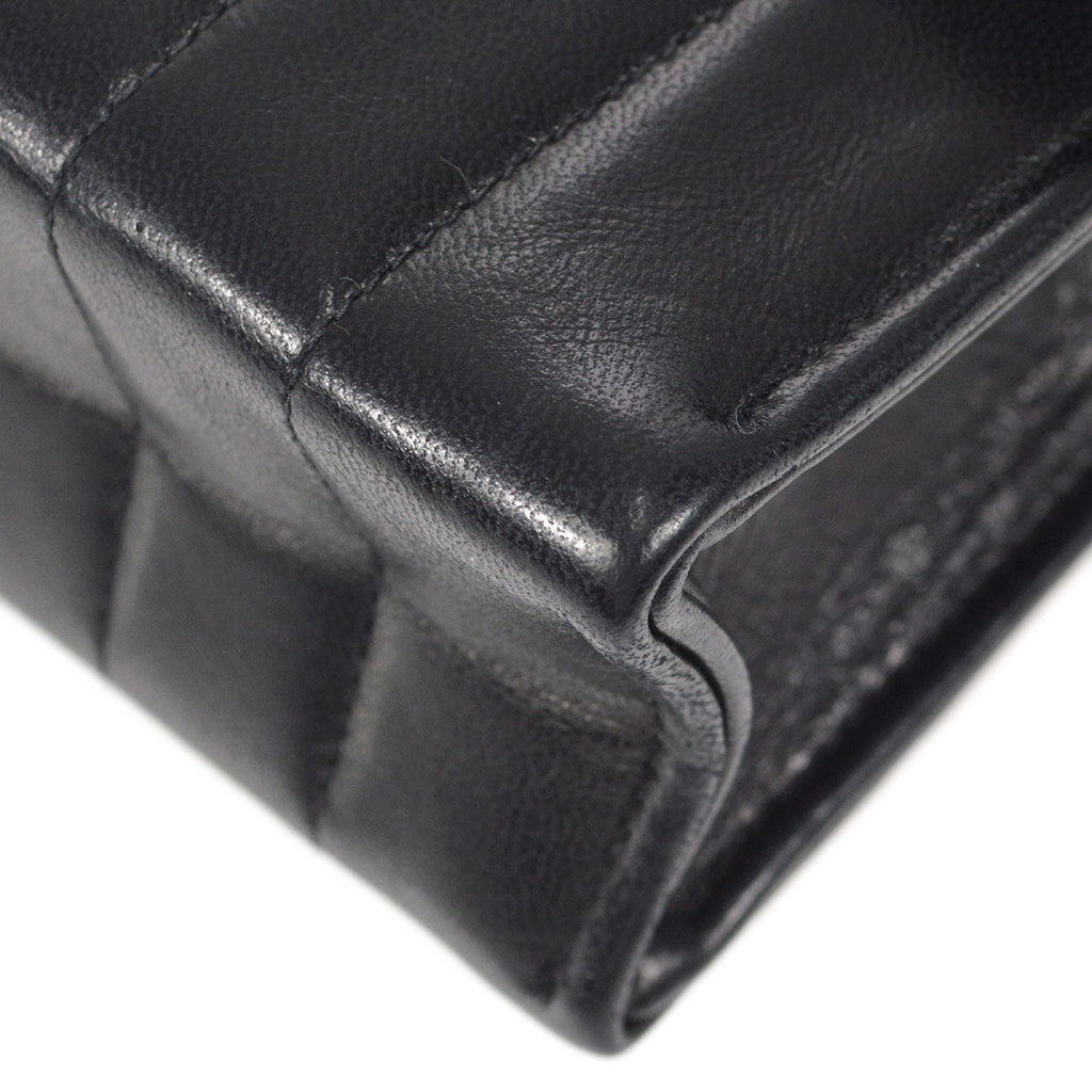CHANEL 1991-1994 Vertical Straight Flap Mini Black Lambskin