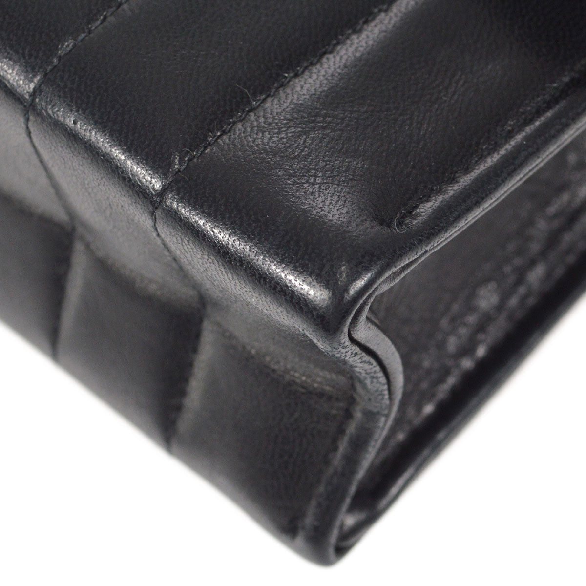CHANEL 1991-1994 Vertical Straight Flap Mini Black Lambskin