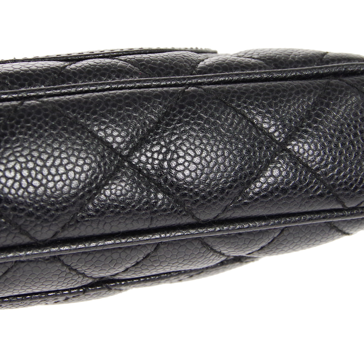 CHANEL 2001-2003 Shoulder Bag Black Caviar