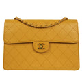 CHANEL 1998 Classic Single Flap Jumbo Camel Caviar
