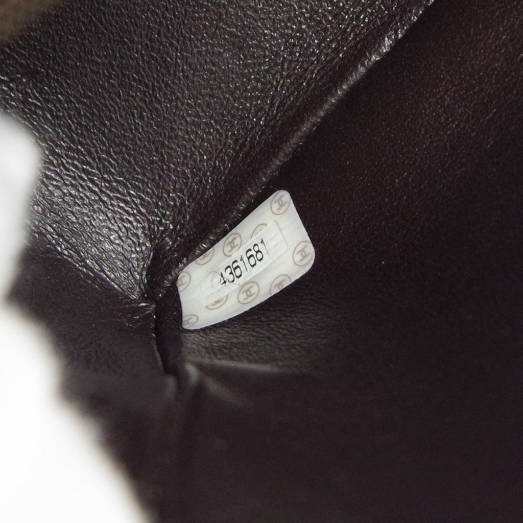 CHANEL 1996-1997 Classic Square Flap Mini 17 Brown Jersey