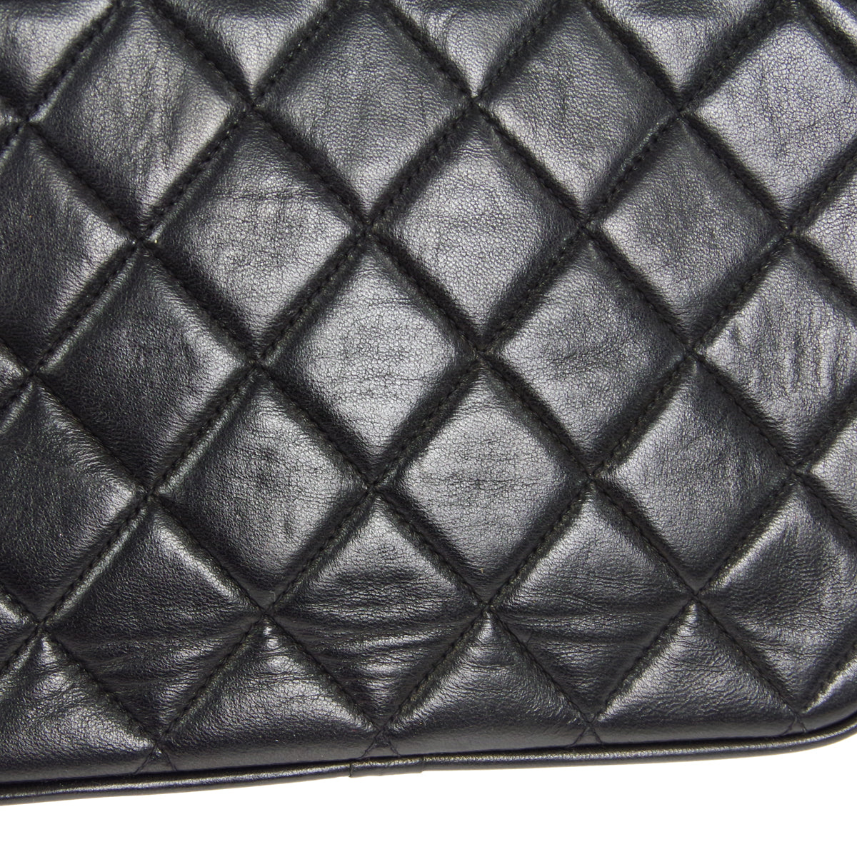 CHANEL 1991-1994 Pocket Camera Bag Mini Black Lambskin