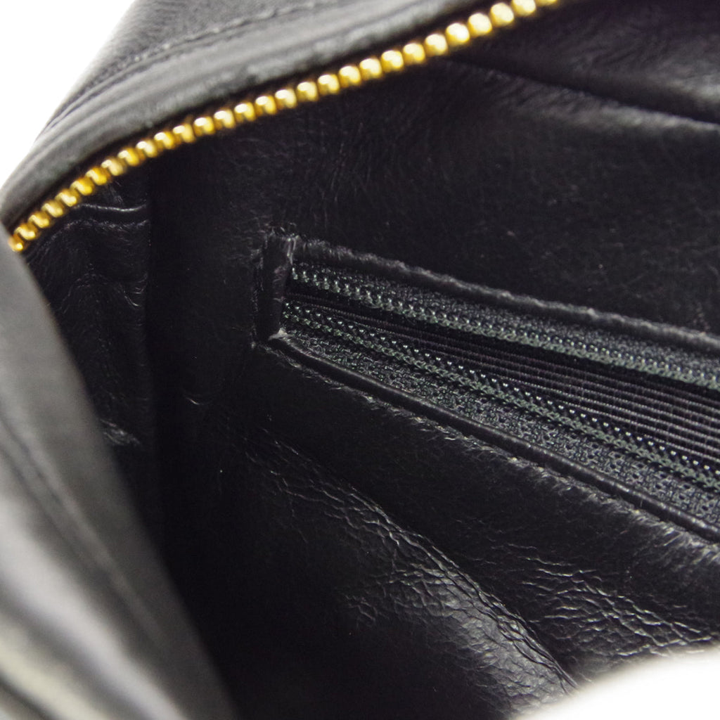 CHANEL 1991-1994 Pocket Camera Bag Mini Black Lambskin
