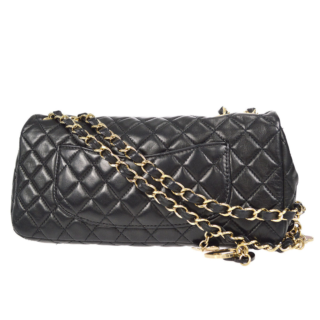 CHANEL 2009-2010 Heart Charm East West Black Lambskin