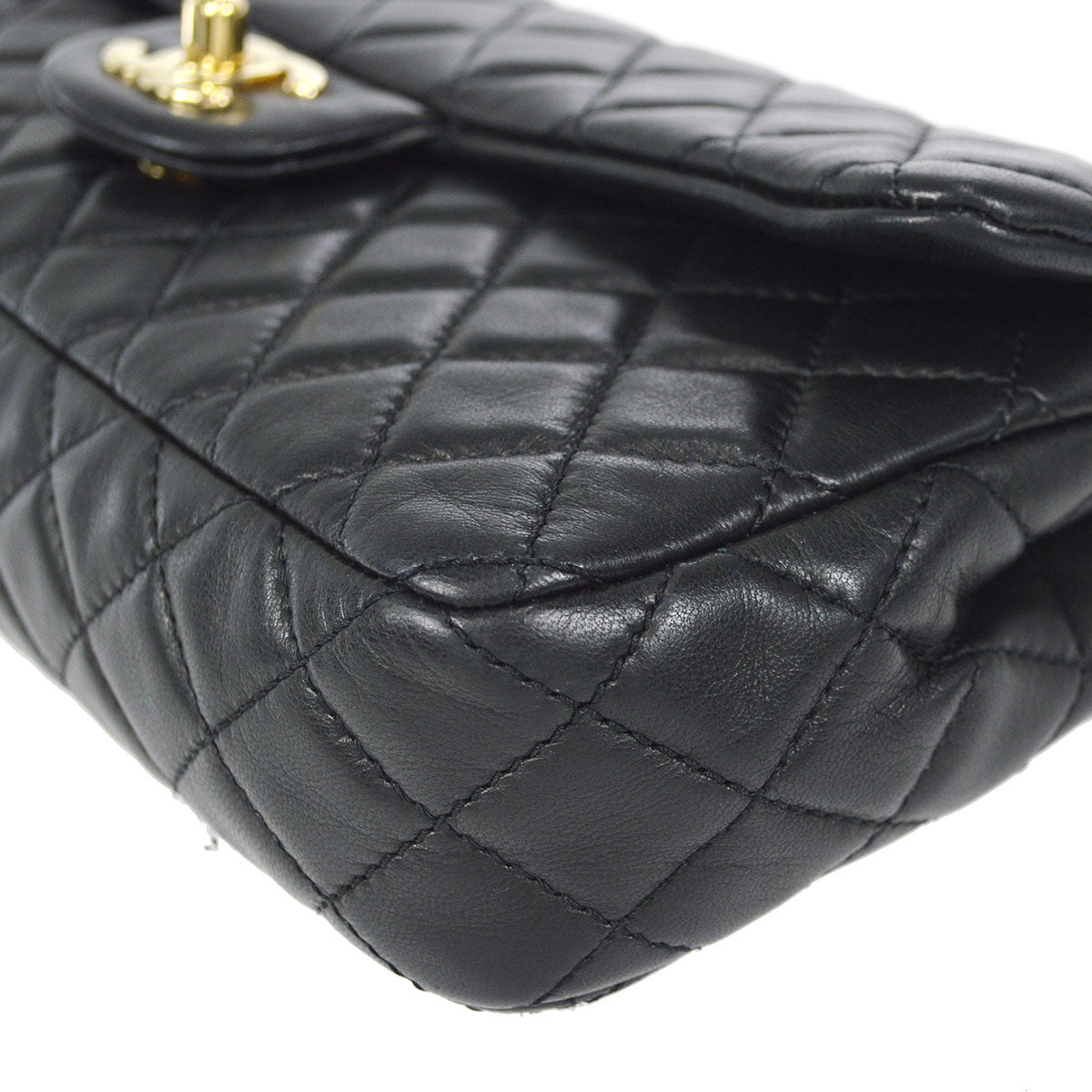 CHANEL 2009-2010 Heart Charm East West Black Lambskin
