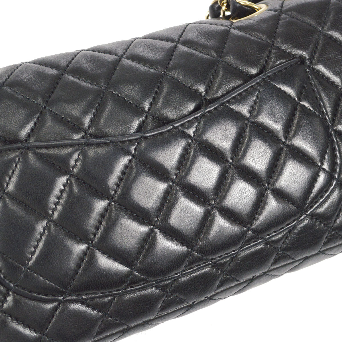 CHANEL 2009-2010 Heart Charm East West Black Lambskin