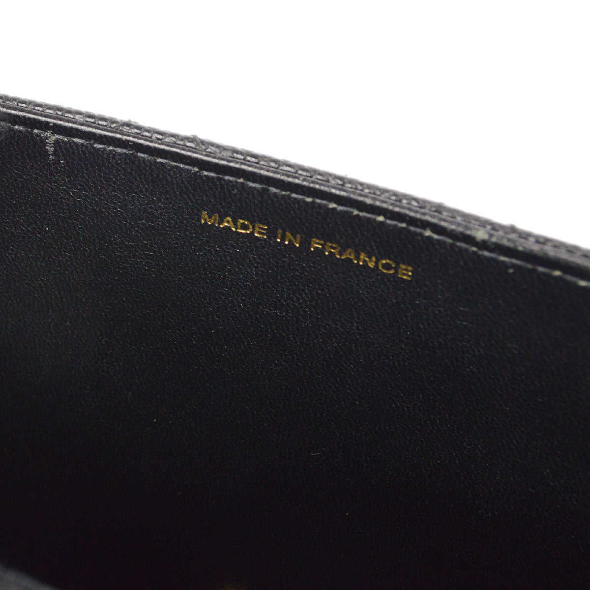 CHANEL 1998 Straight Flap Shoulder Bag Black Caviar