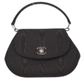 CHANEL 1997-1999 Handbag SHW Black Canvas