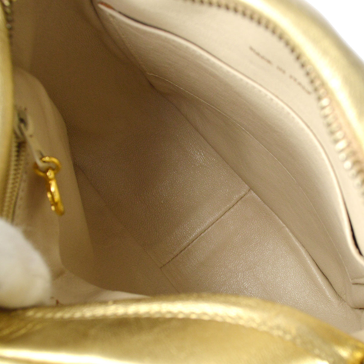CHANEL 1991-1994 Pocket Camera Bag Mini Gold Lambskin