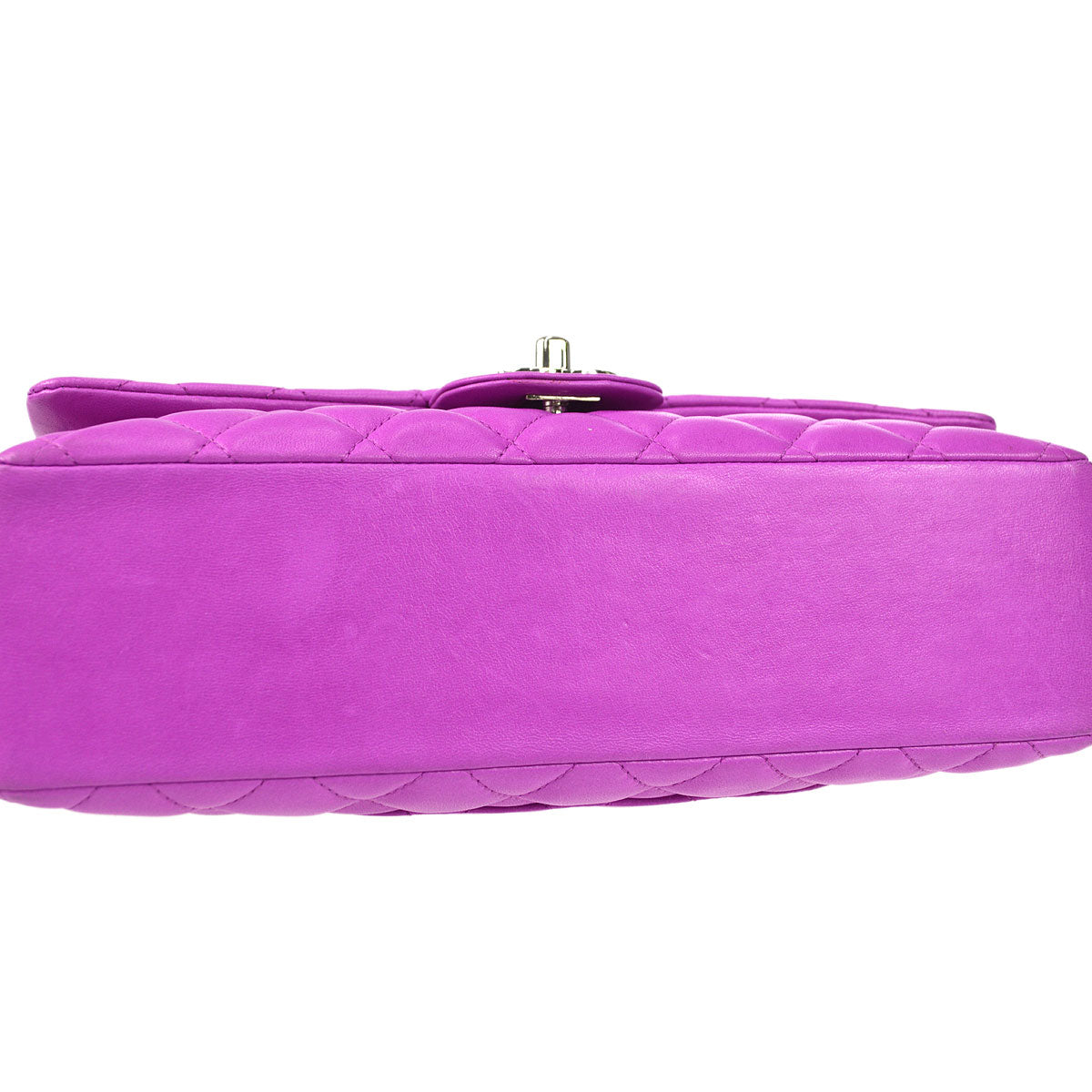 CHANEL 2003-2004 Ladybug Charm Classic Single Flap Medium Purple Lambskin