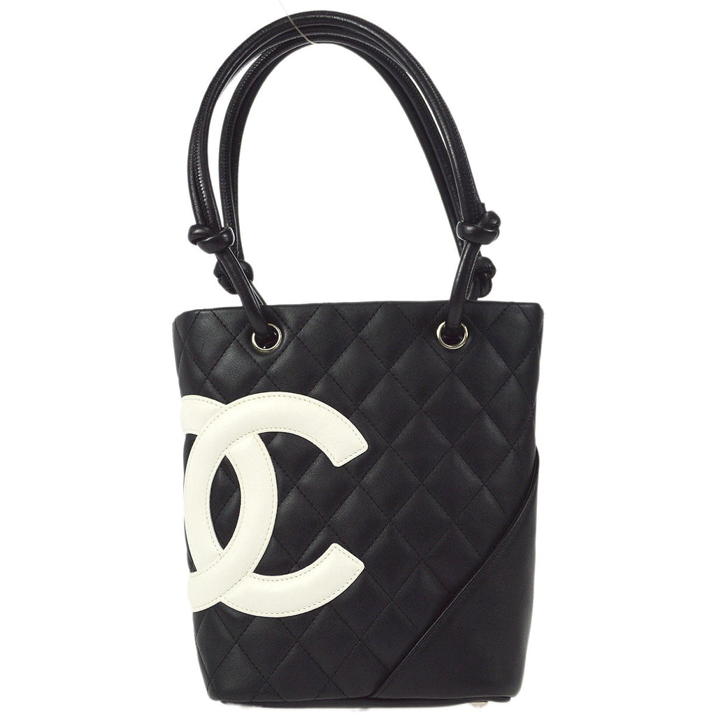 CHANEL 2004-2005 Cambon Ligne Handbag Black Calfskin