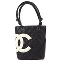 CHANEL 2004-2005 Cambon Ligne Handbag Black Calfskin