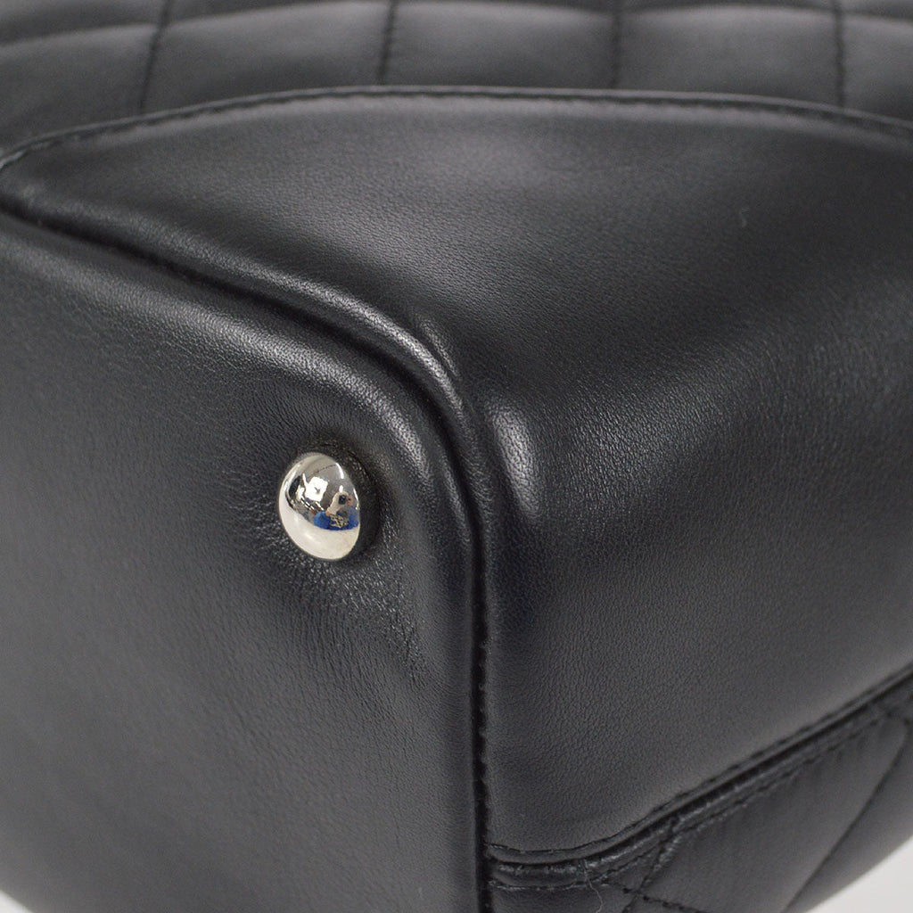 CHANEL 2004-2005 Cambon Ligne Handbag Black Calfskin