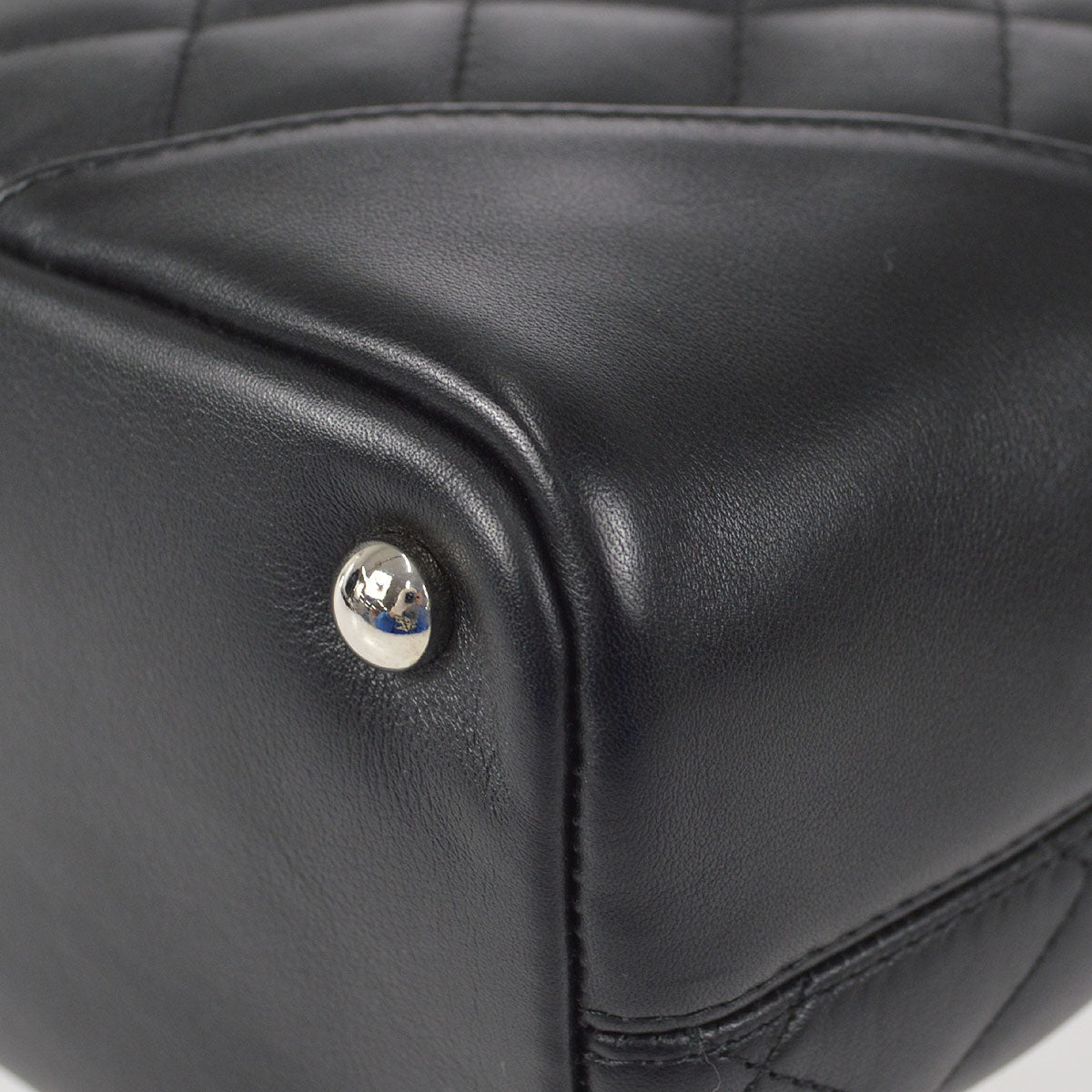 CHANEL 2004-2005 Cambon Ligne Handbag Black Calfskin