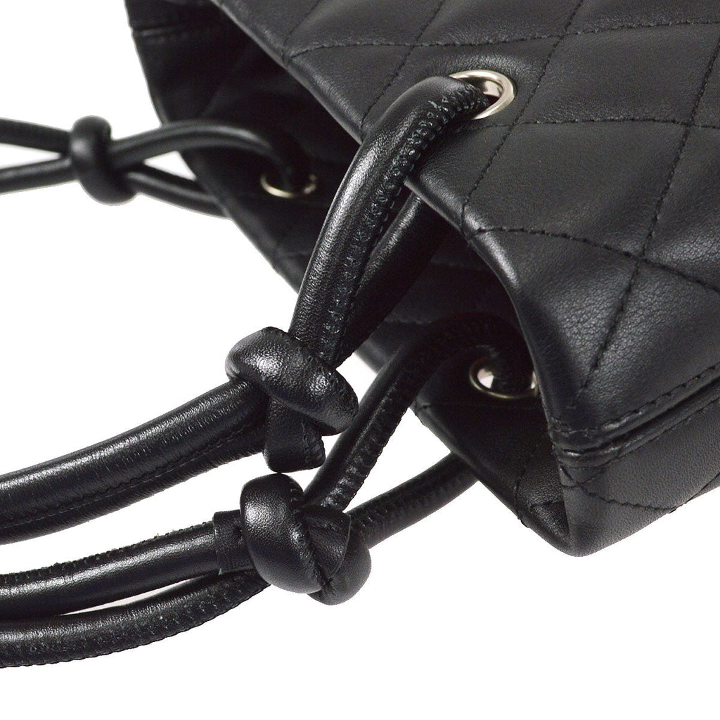 CHANEL 2004-2005 Cambon Ligne Handbag Black Calfskin