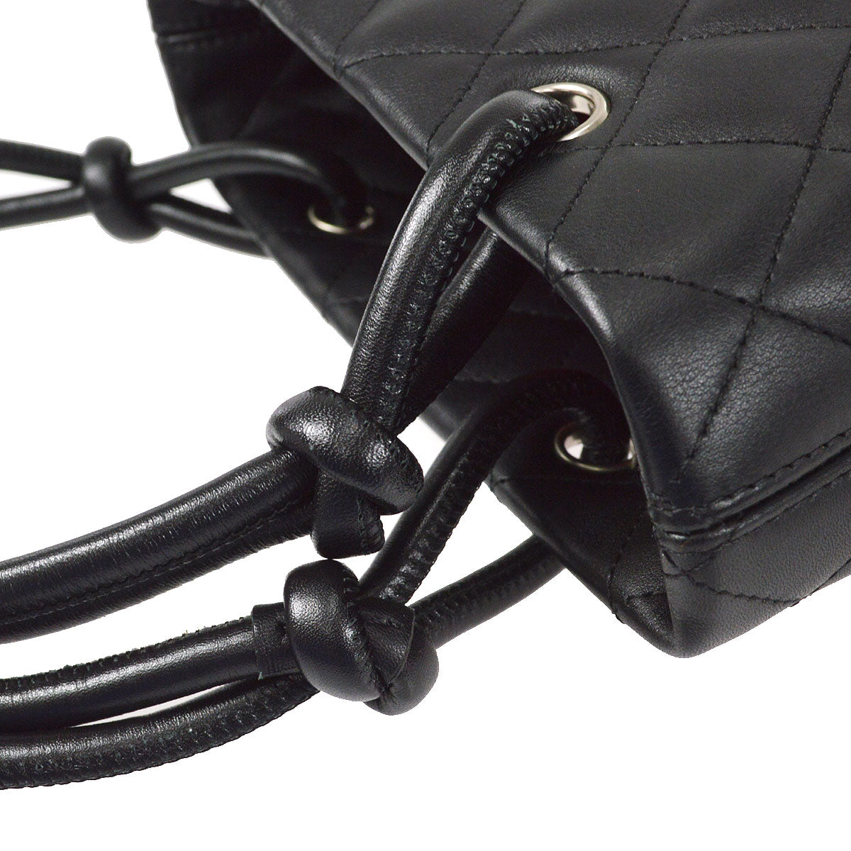 CHANEL 2004-2005 Cambon Ligne Handbag Black Calfskin