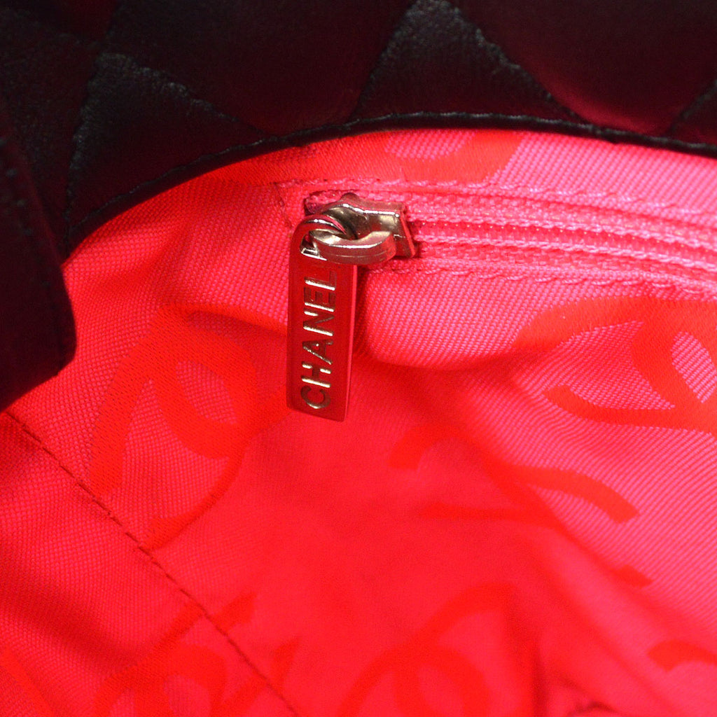 CHANEL 2004-2005 Cambon Ligne Handbag Black Calfskin