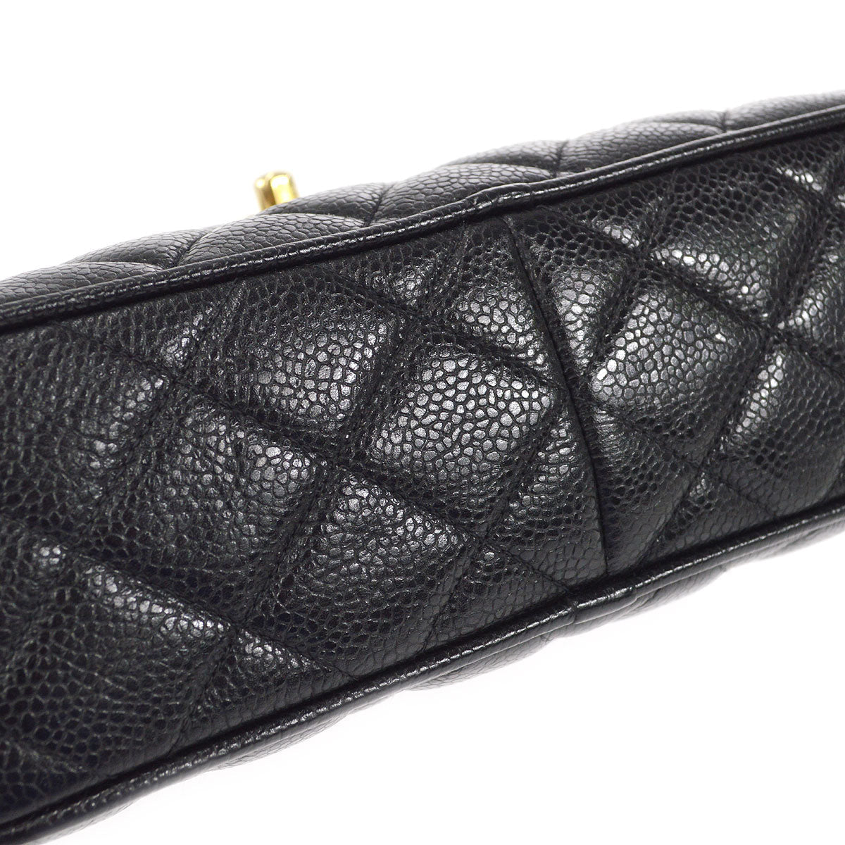 CHANEL 1991-1994 Pocket Camera Bag Small Black Caviar