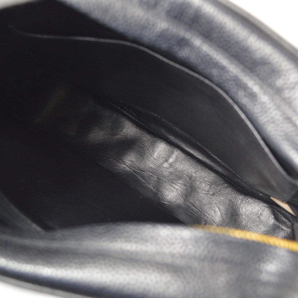 CHANEL 1991-1994 Pocket Camera Bag Small Black Caviar