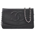 CHANEL 2004-2005 Timeless WOC SHW Black Caviar