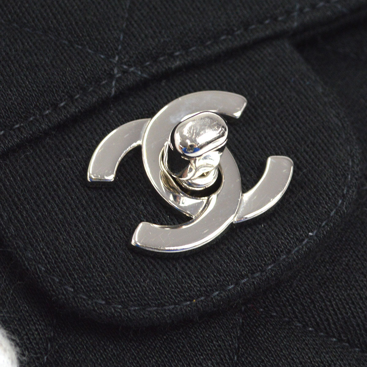 CHANEL 1996-1997 Double Side Classic Flap Medium SHW Black Jersey