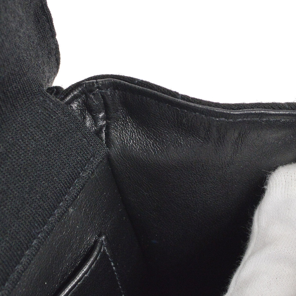 CHANEL 1996-1997 Double Side Classic Flap Medium SHW Black Jersey