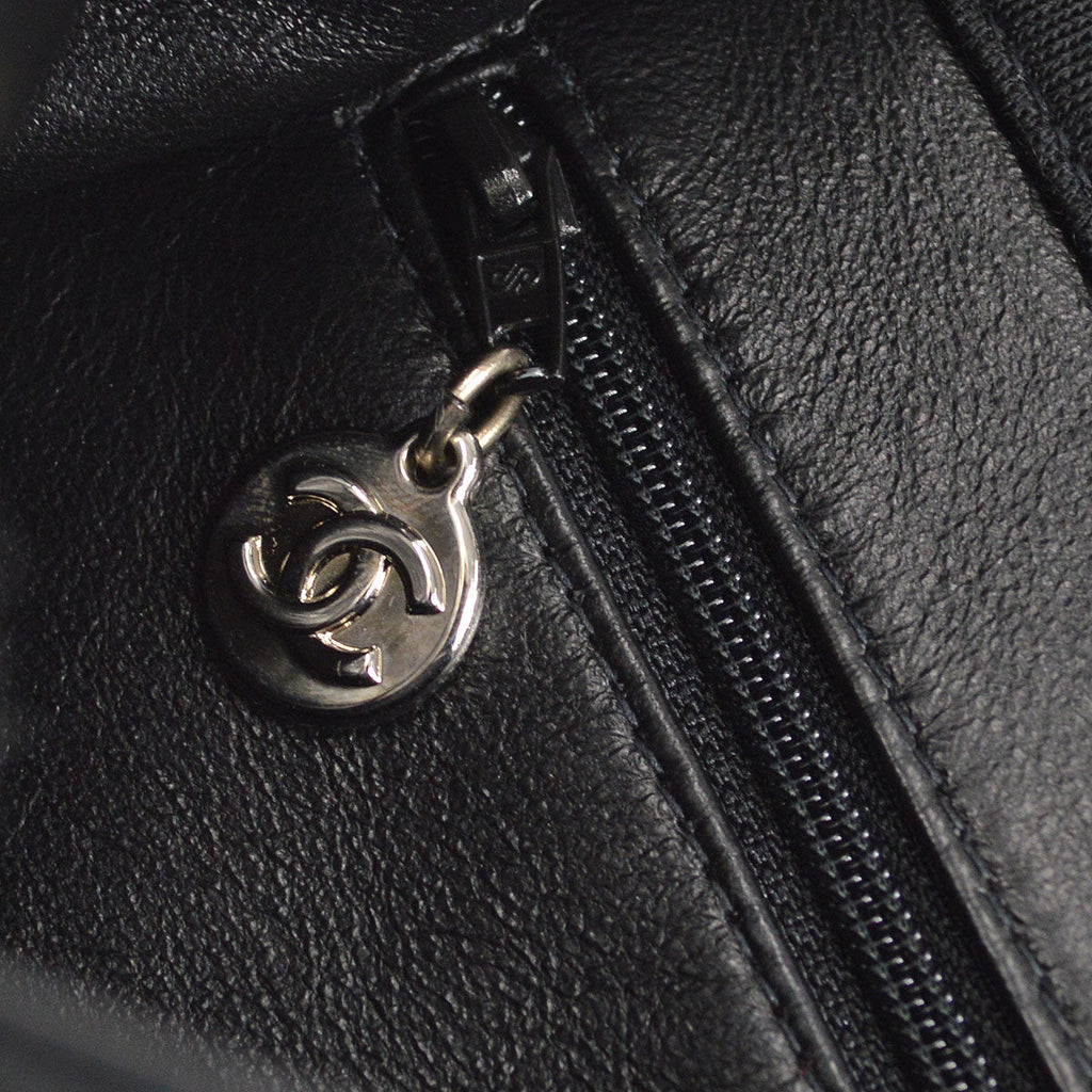 CHANEL 1996-1997 Double Side Classic Flap Medium SHW Black Jersey