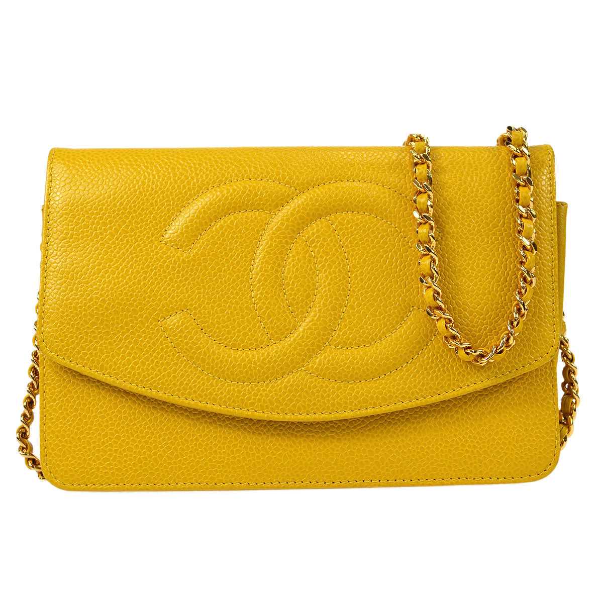 CHANEL 1996-1997 Timeless WOC Yellow Caviar