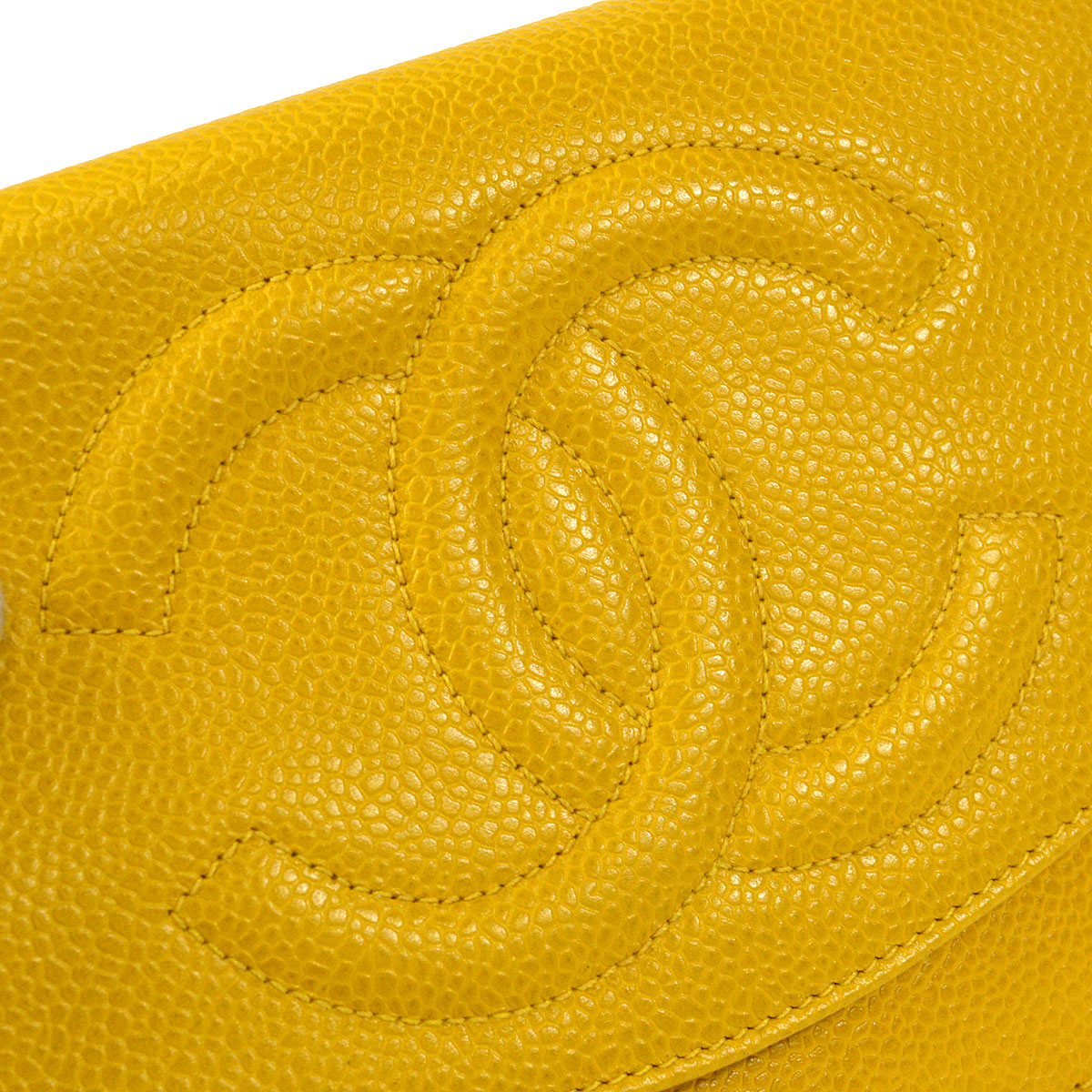 CHANEL 1996-1997 Timeless WOC Yellow Caviar