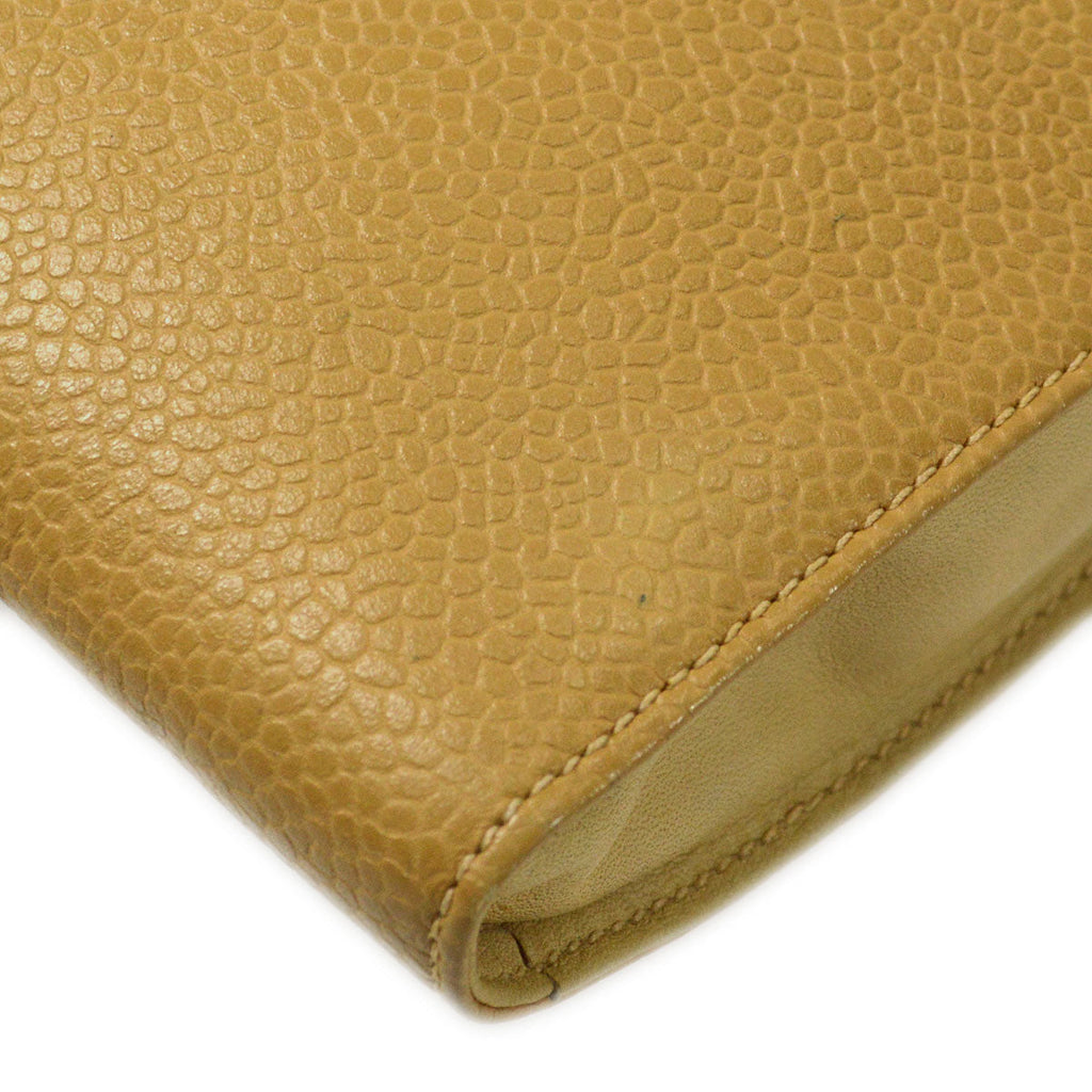 CHANEL 1994-1996 Timeless Phone Case Beige Caviar