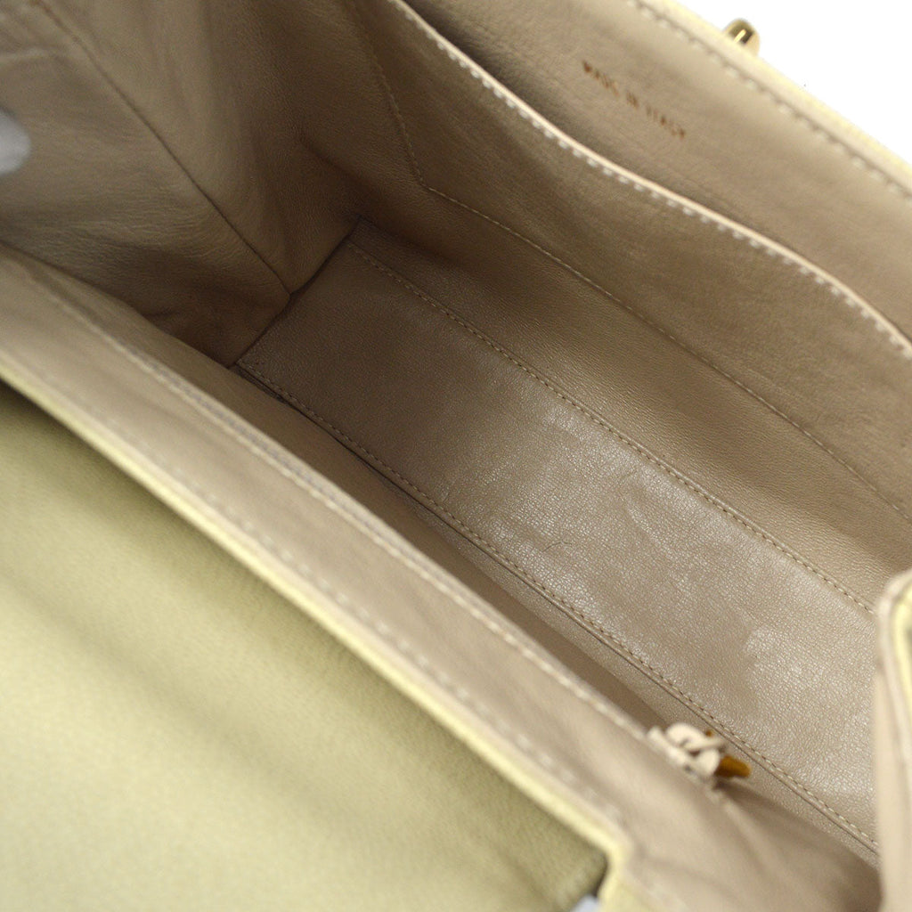 CHANEL 1998 Handbag Ivory Caviar