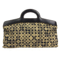 CHANEL 2003 COCO Print fabric top handle frame