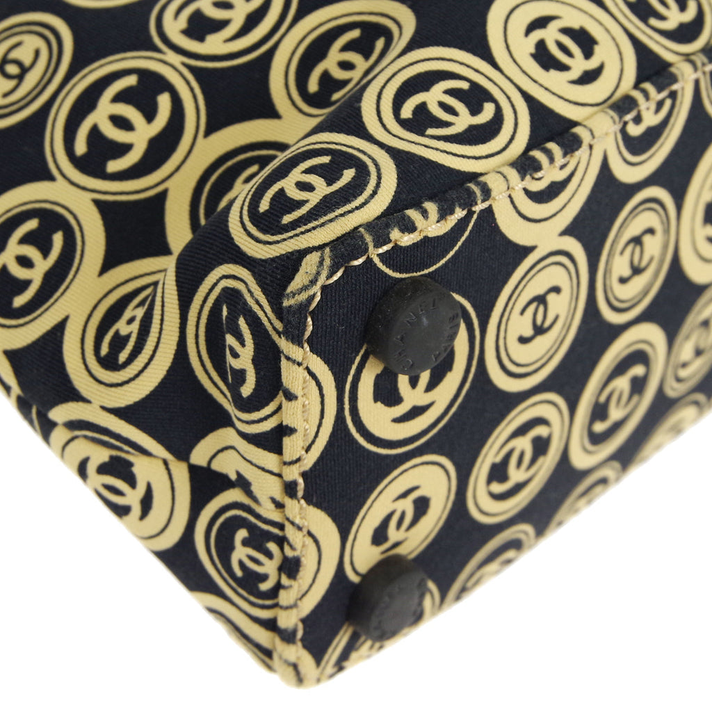 CHANEL 2003 COCO Print fabric top handle frame