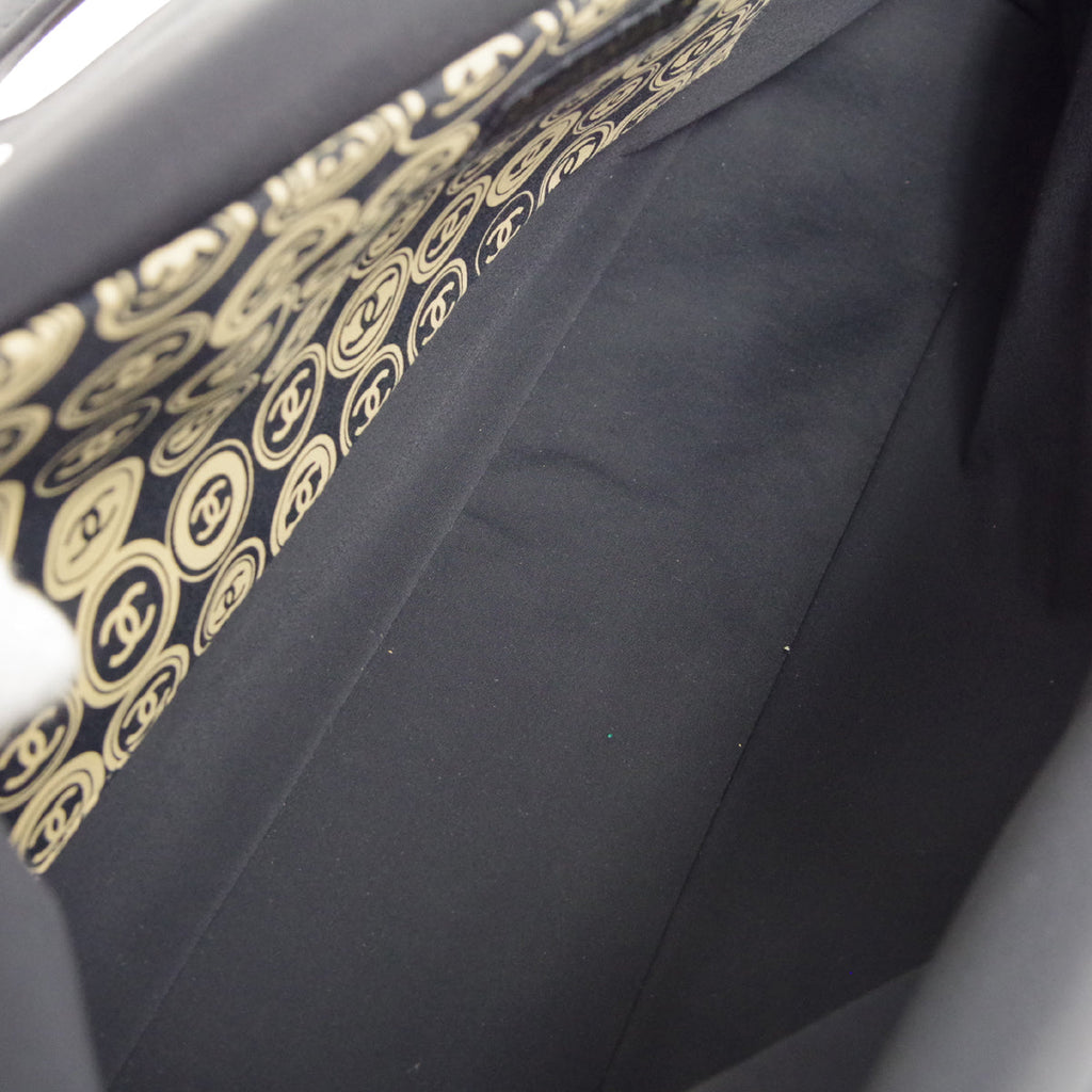 CHANEL 2003 COCO Print fabric top handle frame