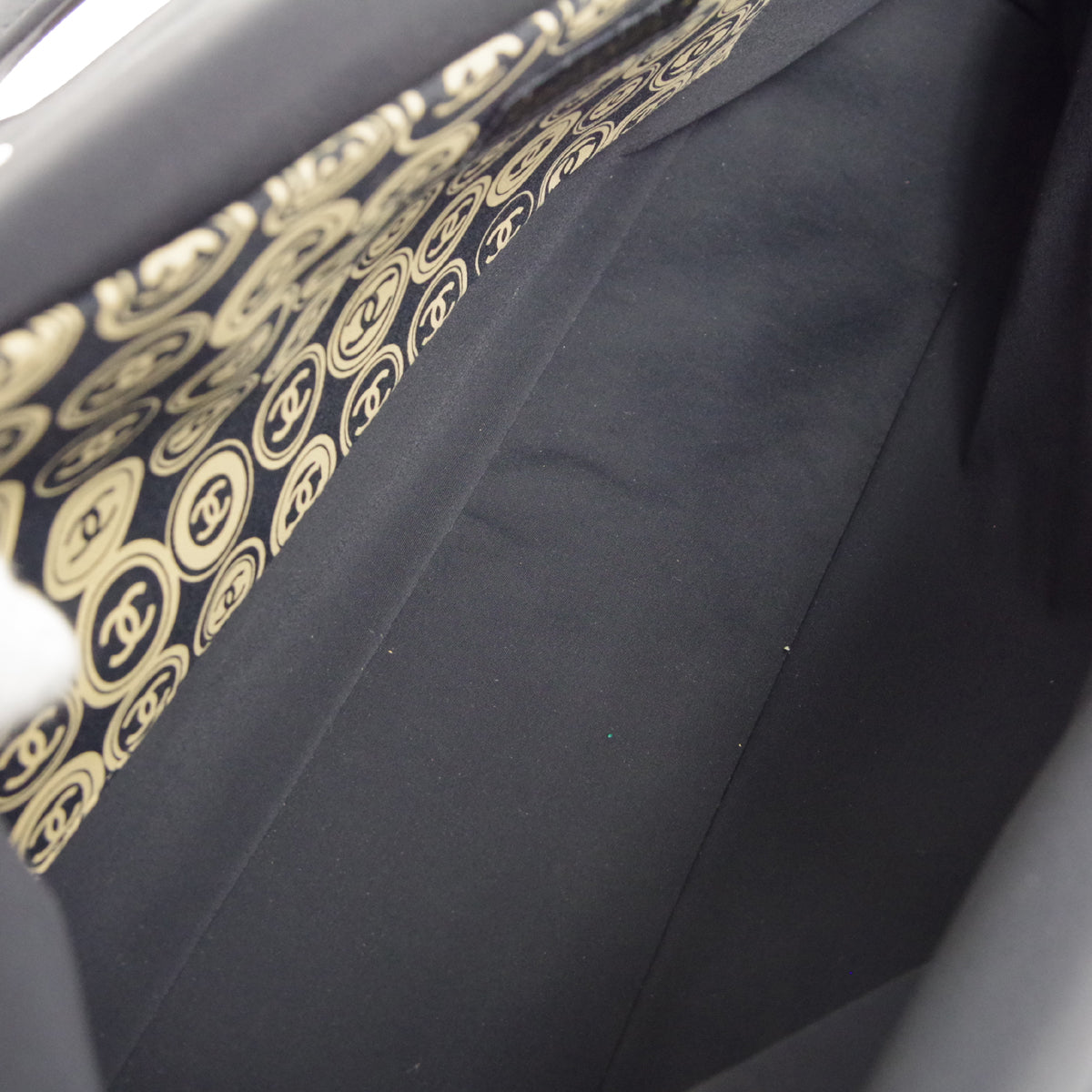 CHANEL 2003 COCO Print fabric top handle frame