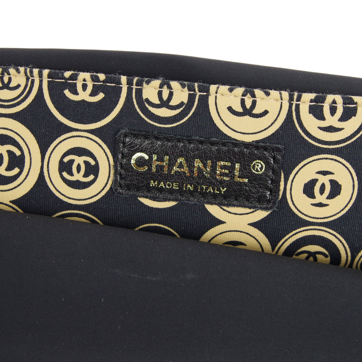 CHANEL 2003 COCO Print fabric top handle frame