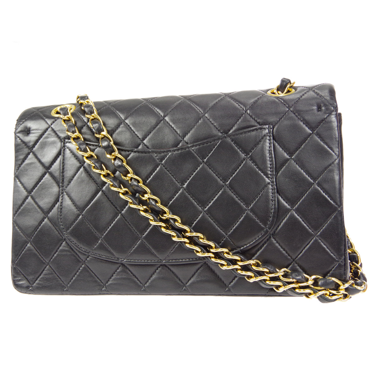 CHANEL 2000-2001 Classic Double Flap Medium Black Lambskin