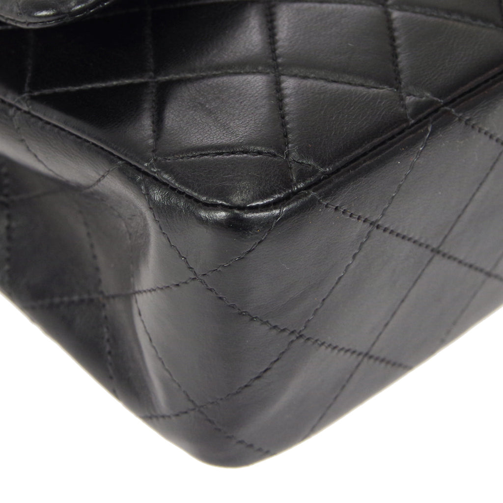CHANEL 2000-2001 Classic Double Flap Medium Black Lambskin
