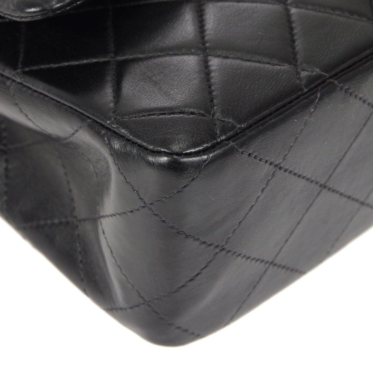 CHANEL 2000-2001 Classic Double Flap Medium Black Lambskin