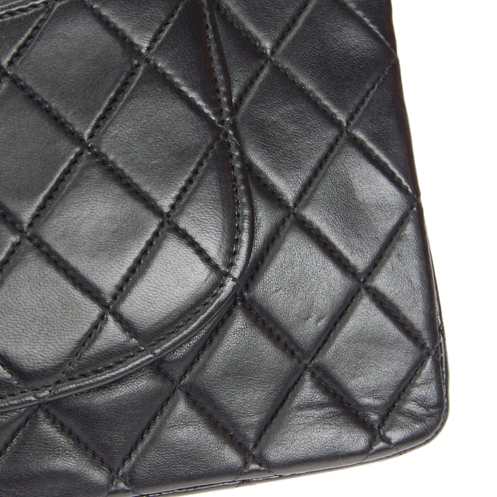 CHANEL 2000-2001 Classic Double Flap Medium Black Lambskin