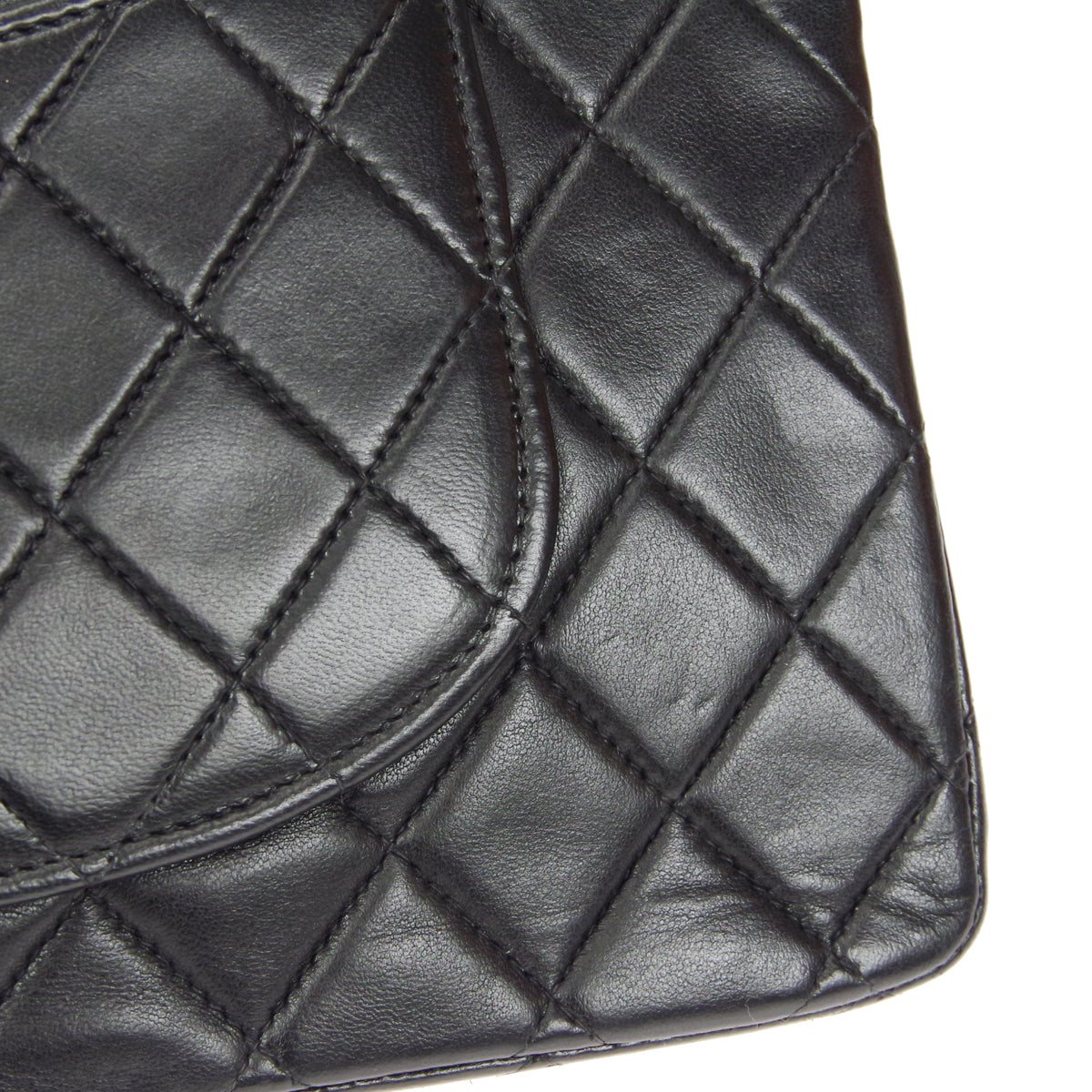 CHANEL 2000-2001 Classic Double Flap Medium Black Lambskin