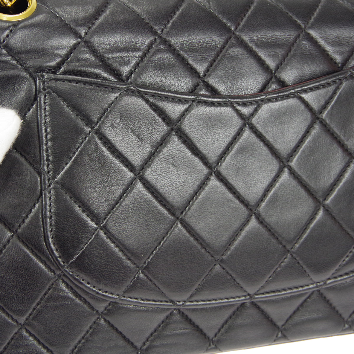 CHANEL 2000-2001 Classic Double Flap Medium Black Lambskin