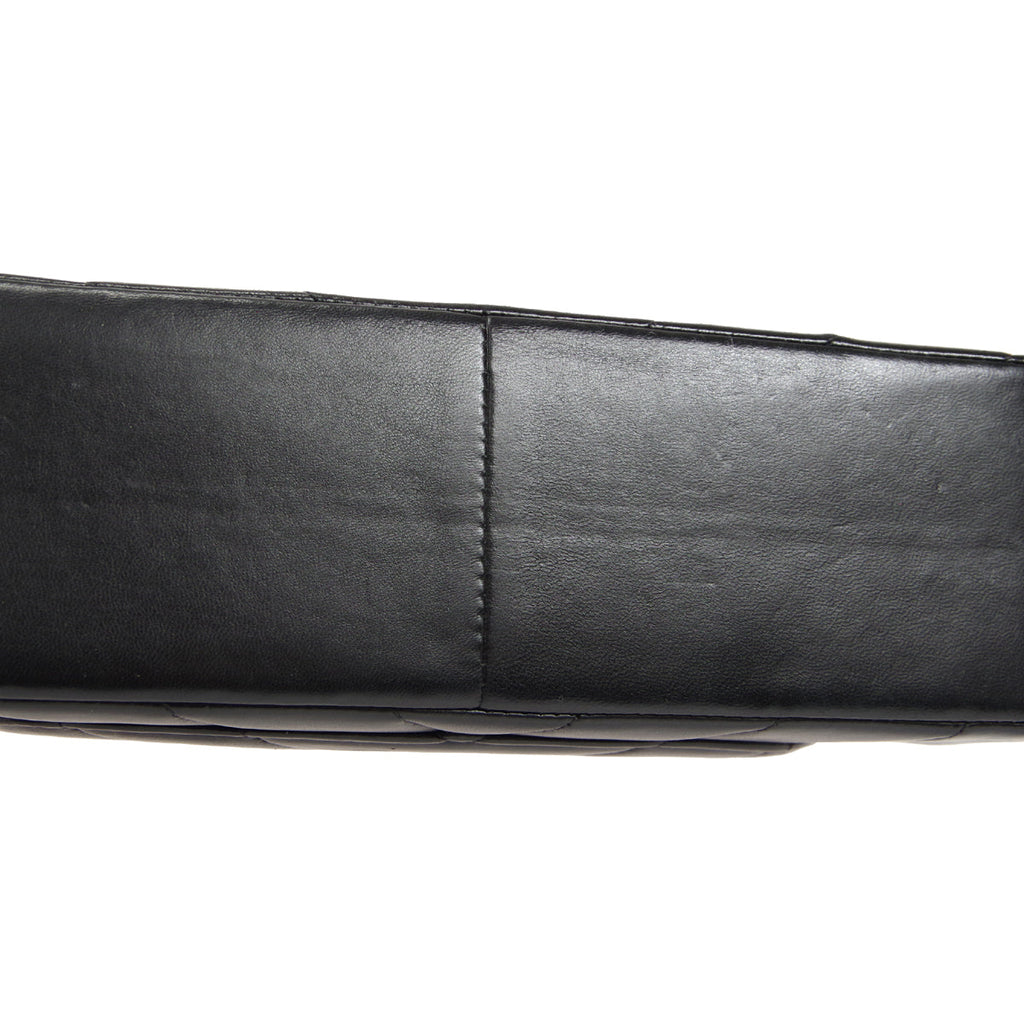 CHANEL 1994-1996 Chevron Handbag Black Lambskin
