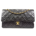 CHANEL 1997-1999 Classic Double Flap Medium Black Lambskin