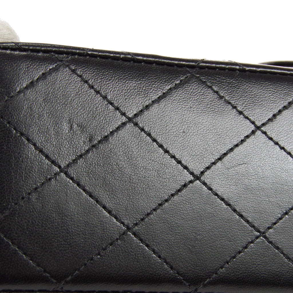 CHANEL 1997-1999 Classic Double Flap Medium Black Lambskin