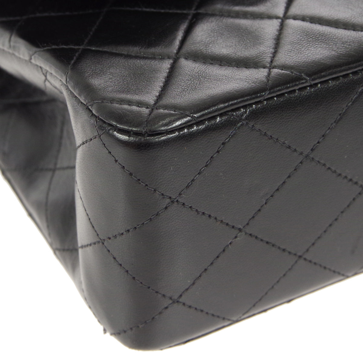 CHANEL 1997-1999 Classic Double Flap Medium Black Lambskin