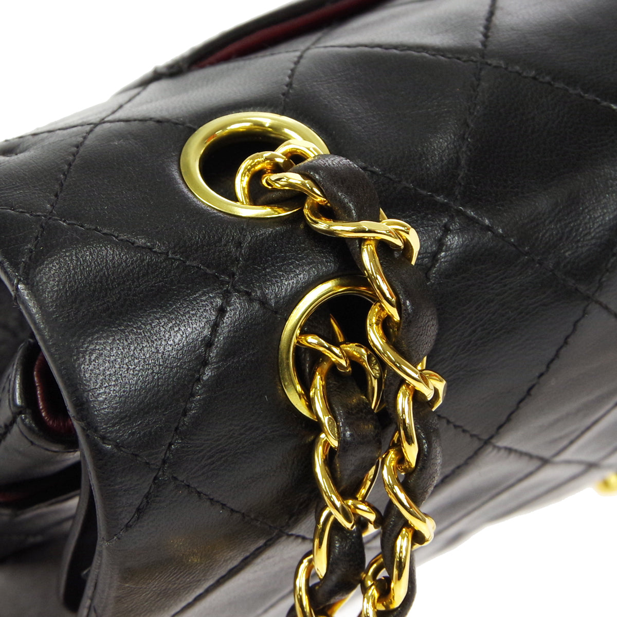 CHANEL 1997-1999 Classic Double Flap Medium Black Lambskin